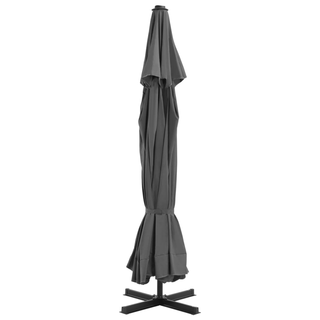 Guarda-sol de jardim com base portátil antracite