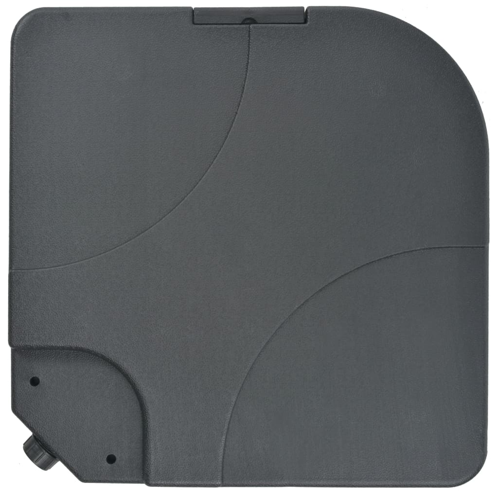 Guarda-sol de jardim com base portátil cinzento-acastanhado