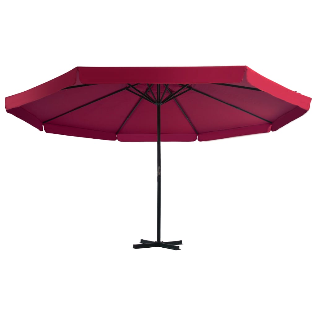Guarda-sol de jardim com base portátil vermelho