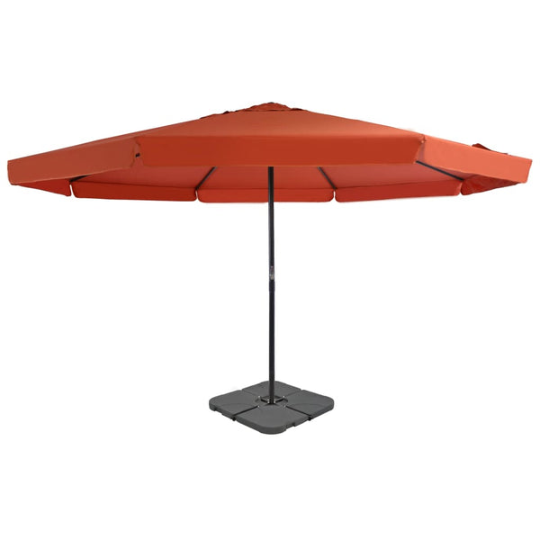 Guarda-sol de jardim com base portátil terracotta