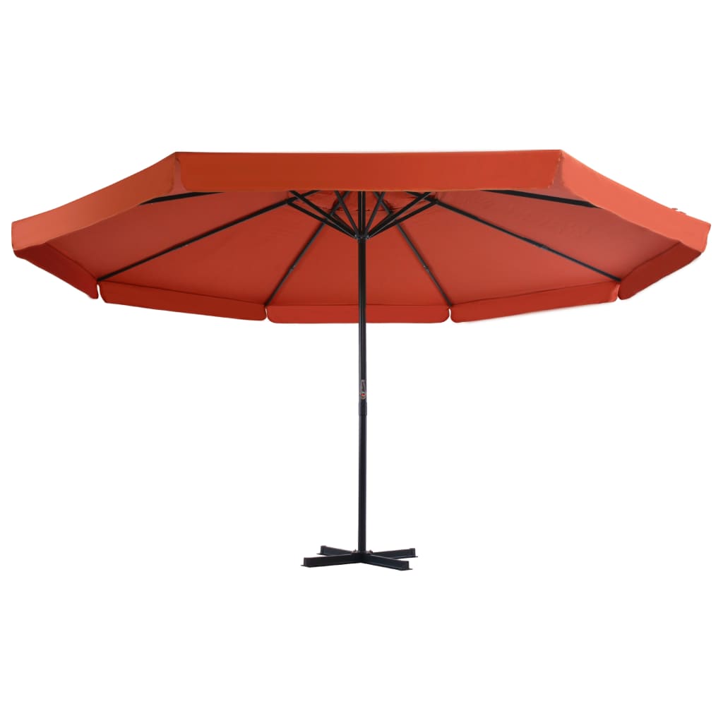 Guarda-sol de jardim com base portátil terracotta