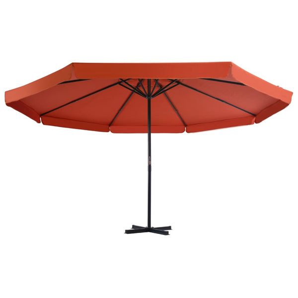 Guarda-sol de jardim com base portátil terracotta