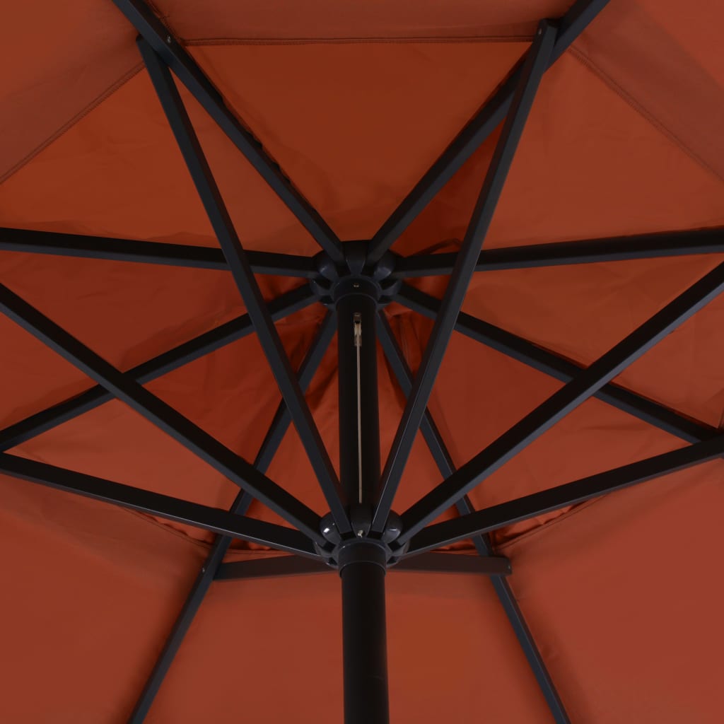 Guarda-sol de jardim com base portátil terracotta