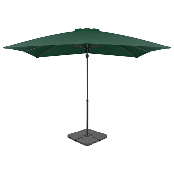 Guarda-sol de jardim com base portátil verde