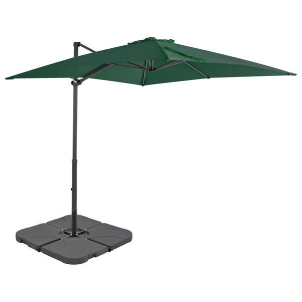 Guarda-sol de jardim com base portátil verde