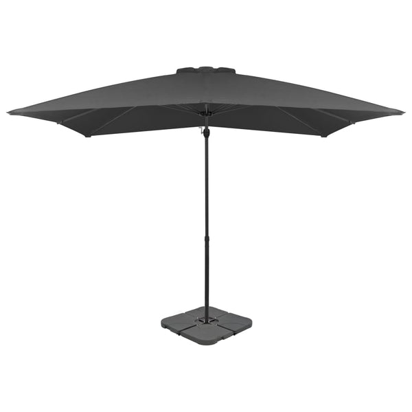 Guarda-sol de jardim com base portátil antracite
