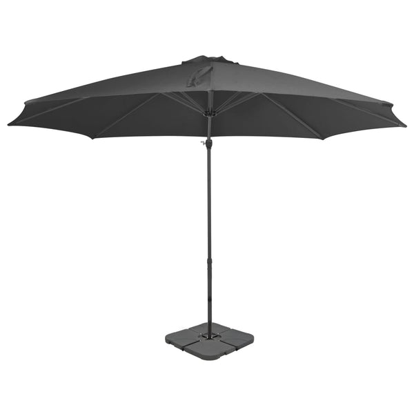 Guarda-sol de jardim com base portátil antracite