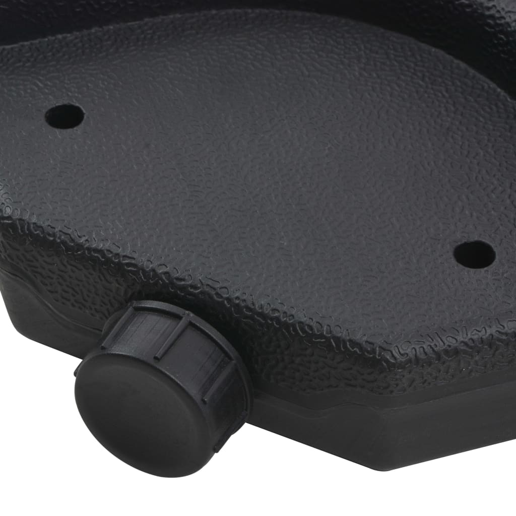 Guarda-sol de jardim com base portátil cinzento-acastanhado
