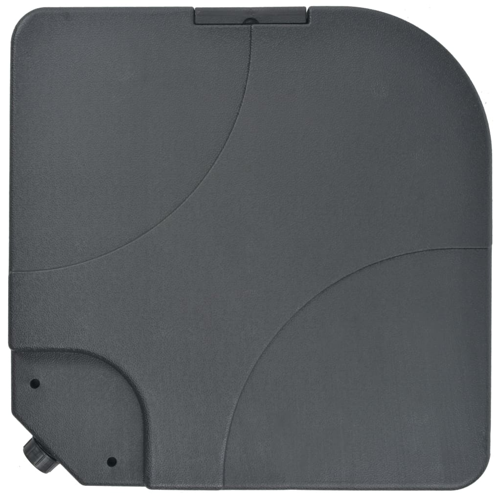 Guarda-sol de jardim com base portátil cinzento-acastanhado