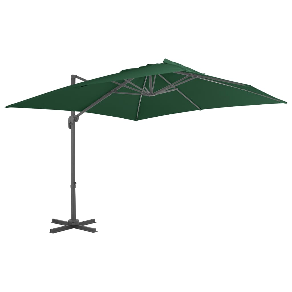 Guarda-sol de jardim com base portátil verde
