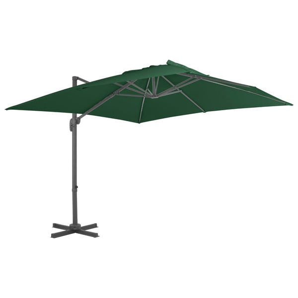 Guarda-sol de jardim com base portátil verde
