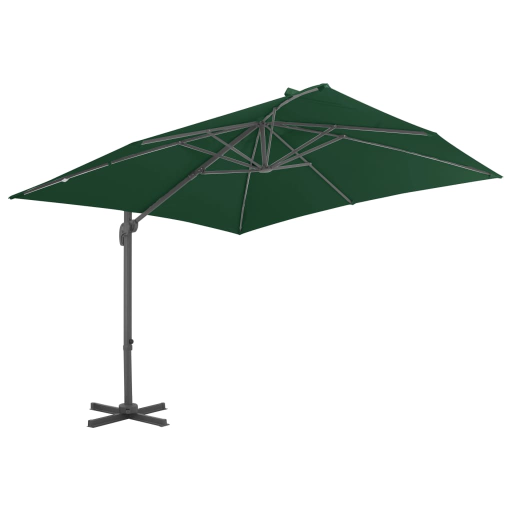 Guarda-sol de jardim com base portátil verde