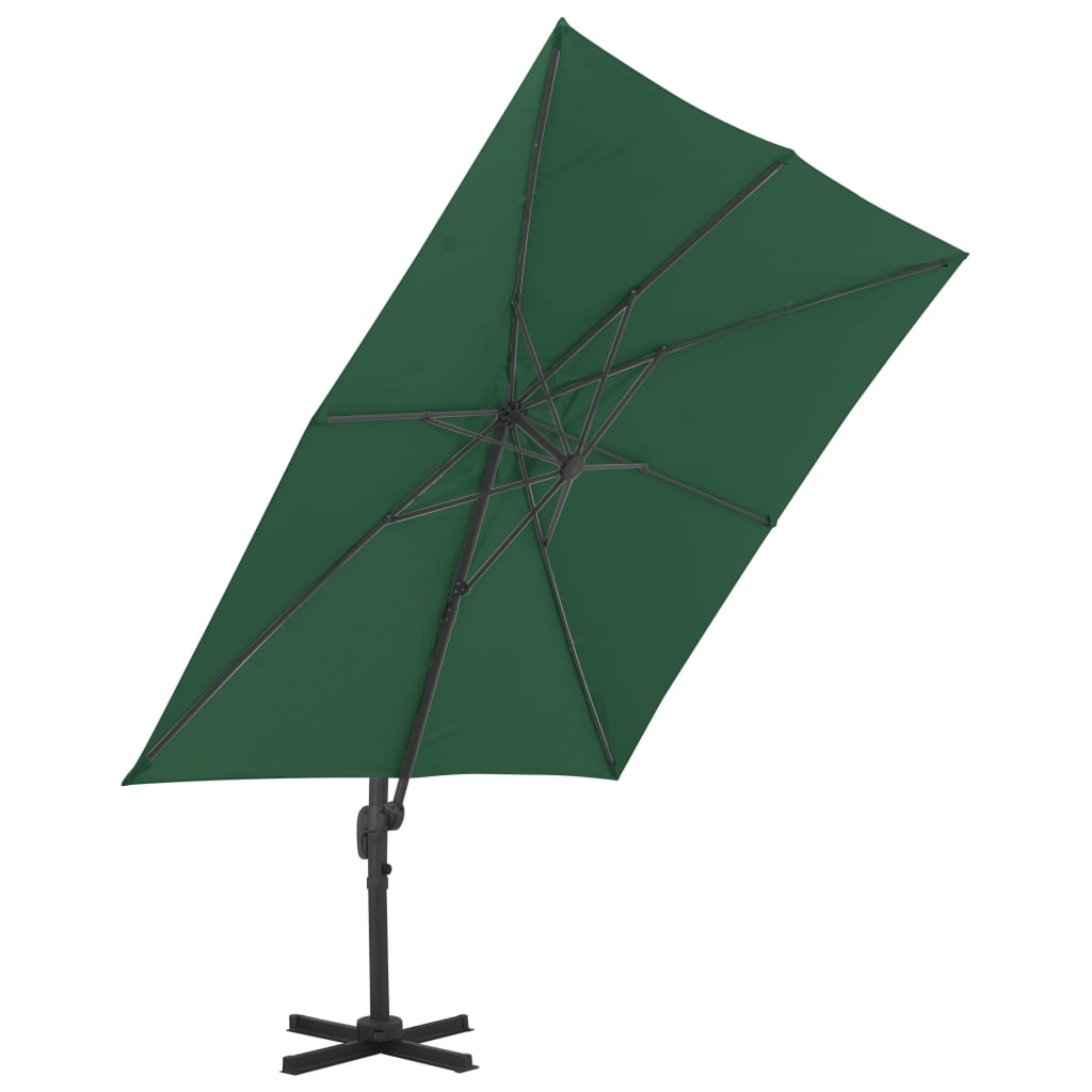 Guarda-sol de jardim com base portátil verde