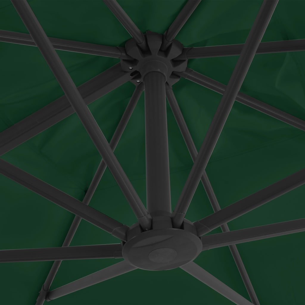 Guarda-sol de jardim com base portátil verde