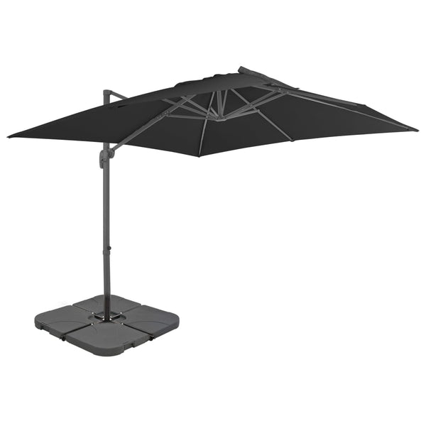 Guarda-sol de jardim com base portátil antracite