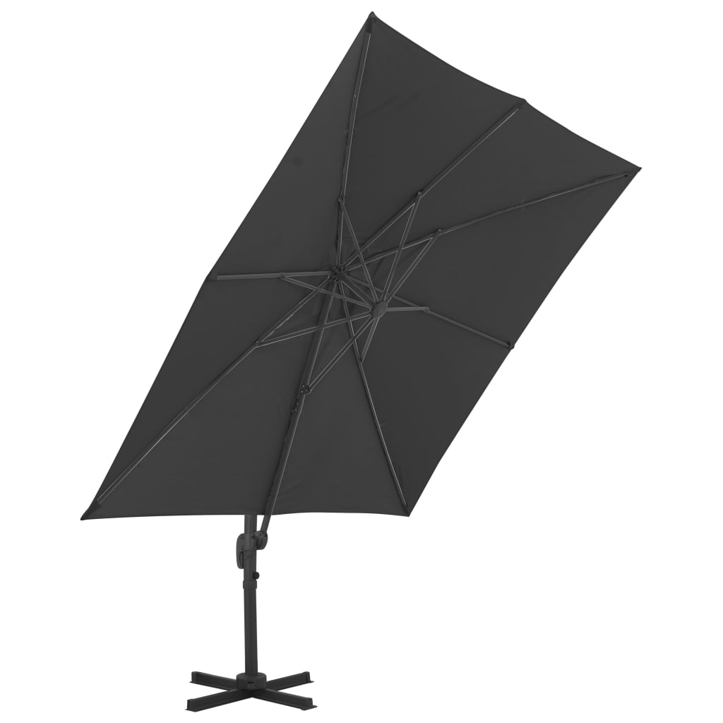 Guarda-sol de jardim com base portátil antracite
