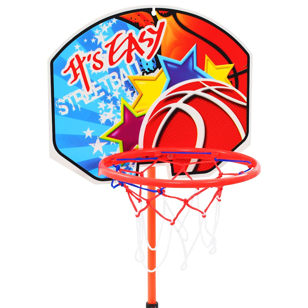 Conjunto de tabela e bola de basquetebol infantil