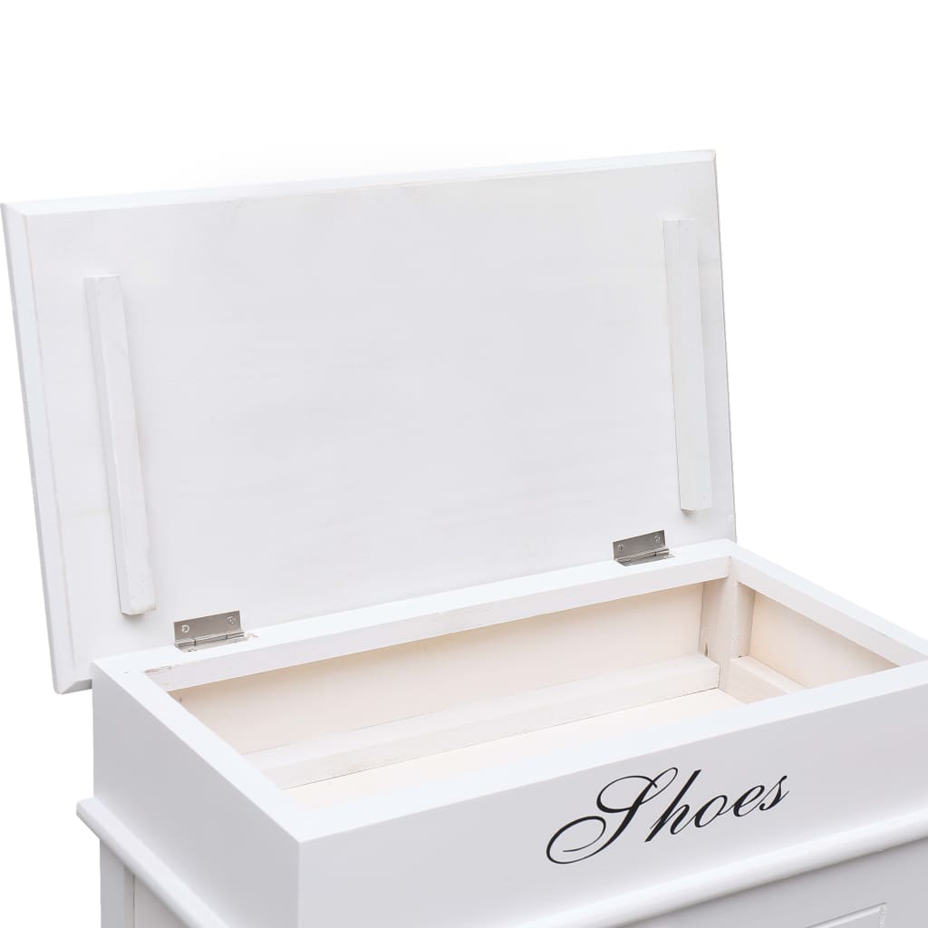 Sapateira 50x28x98 cm madeira de paulownia branco