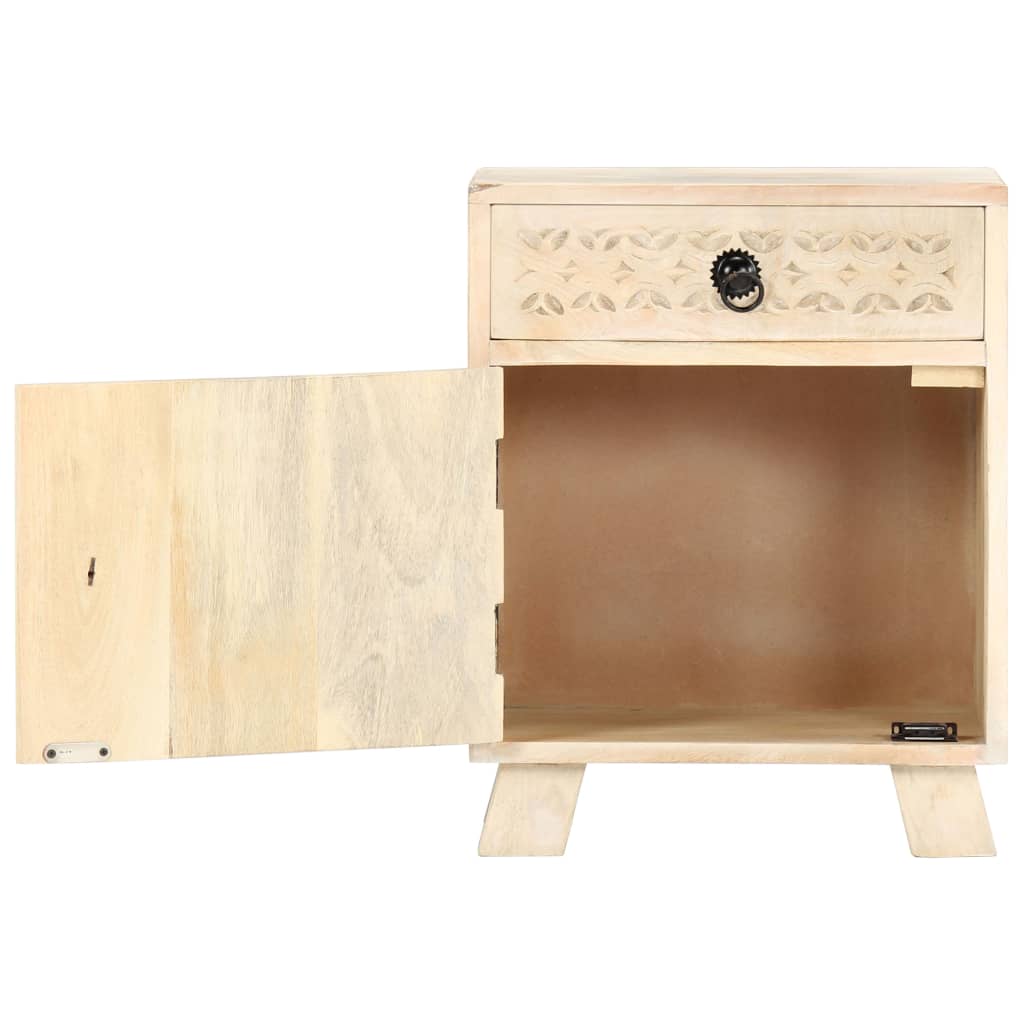 Mesa de cabeceira 40x30x50 cm madeira de mangueira maciça