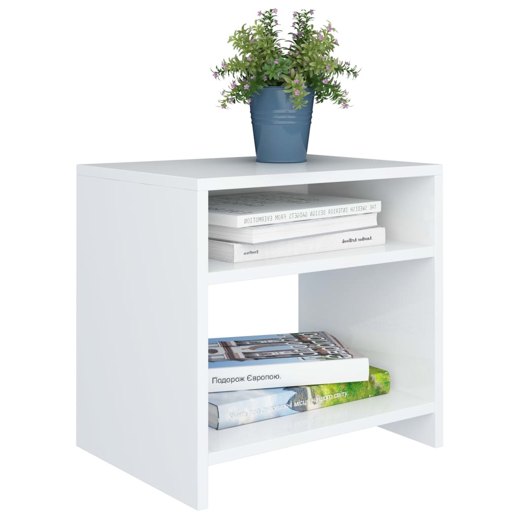 Mesas de cabeceira 2 pcs 40x30x40cm derivados de madeira branco