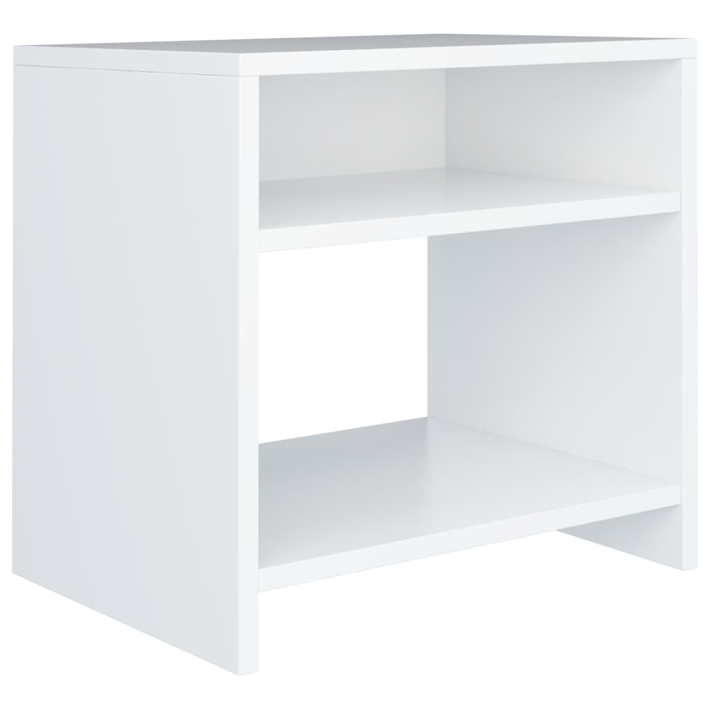 Mesas de cabeceira 2 pcs 40x30x40cm derivados de madeira branco