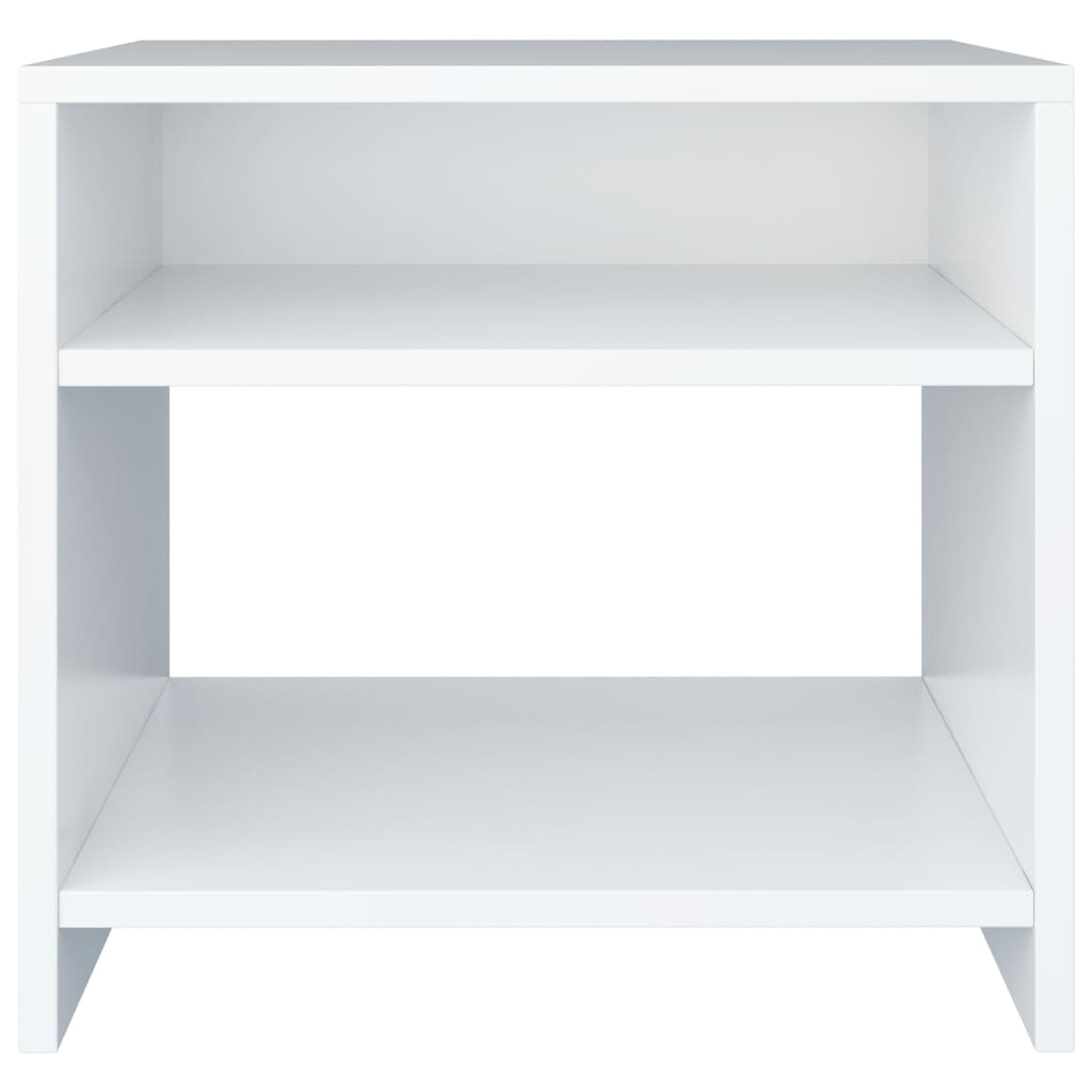 Mesas de cabeceira 2 pcs 40x30x40cm derivados de madeira branco