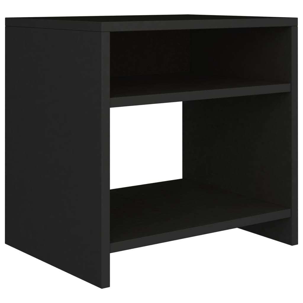 Mesas de cabeceira 2 pcs 40x30x40 cm derivados de madeira preto