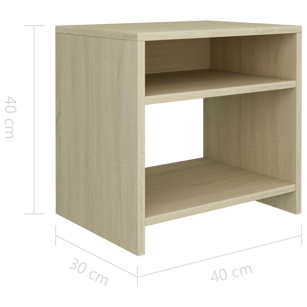 Mesa de cabeceira 40x30x40 cm derivados madeira carvalho sonoma