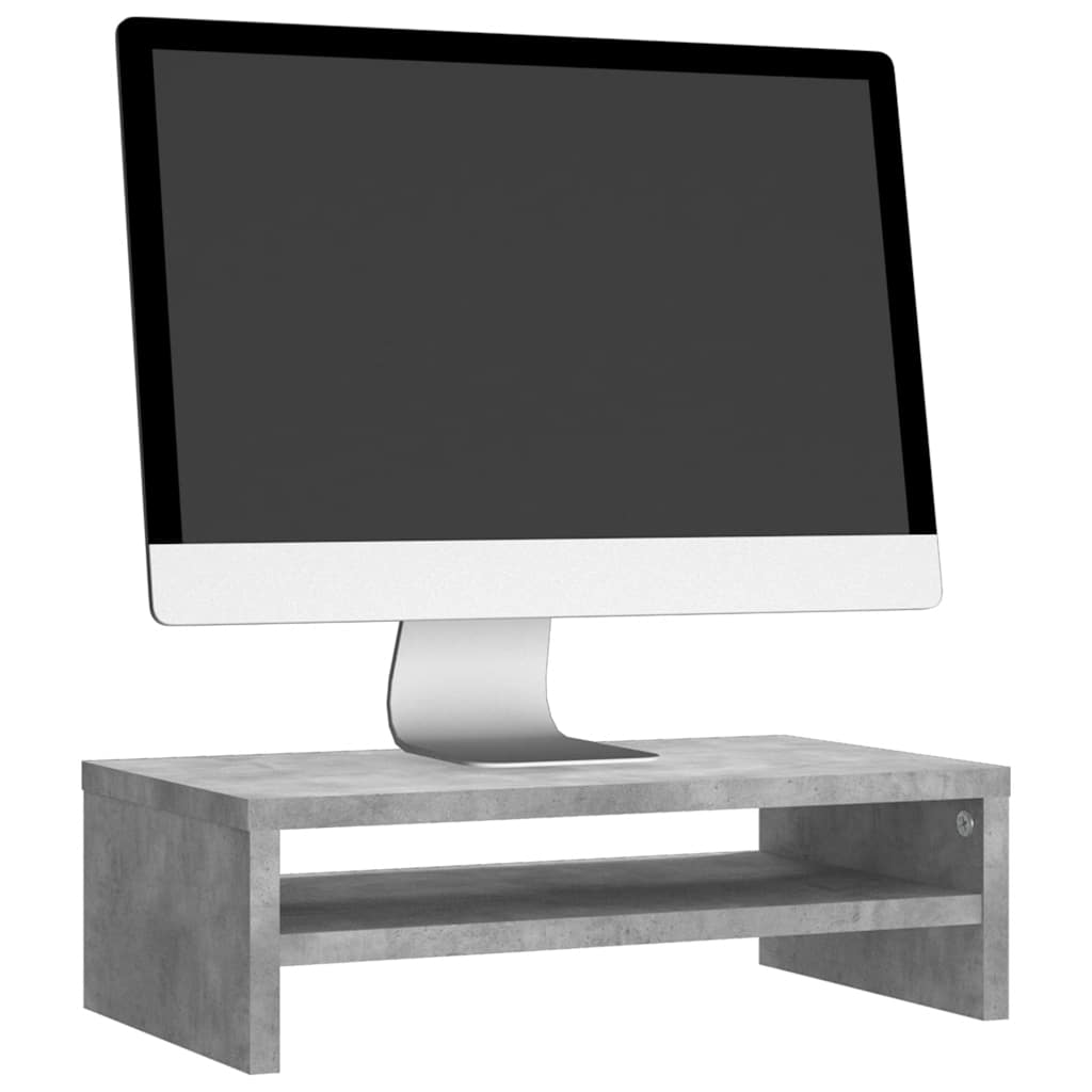 Suporte para monitor derivados de madeira cinzento cimento
