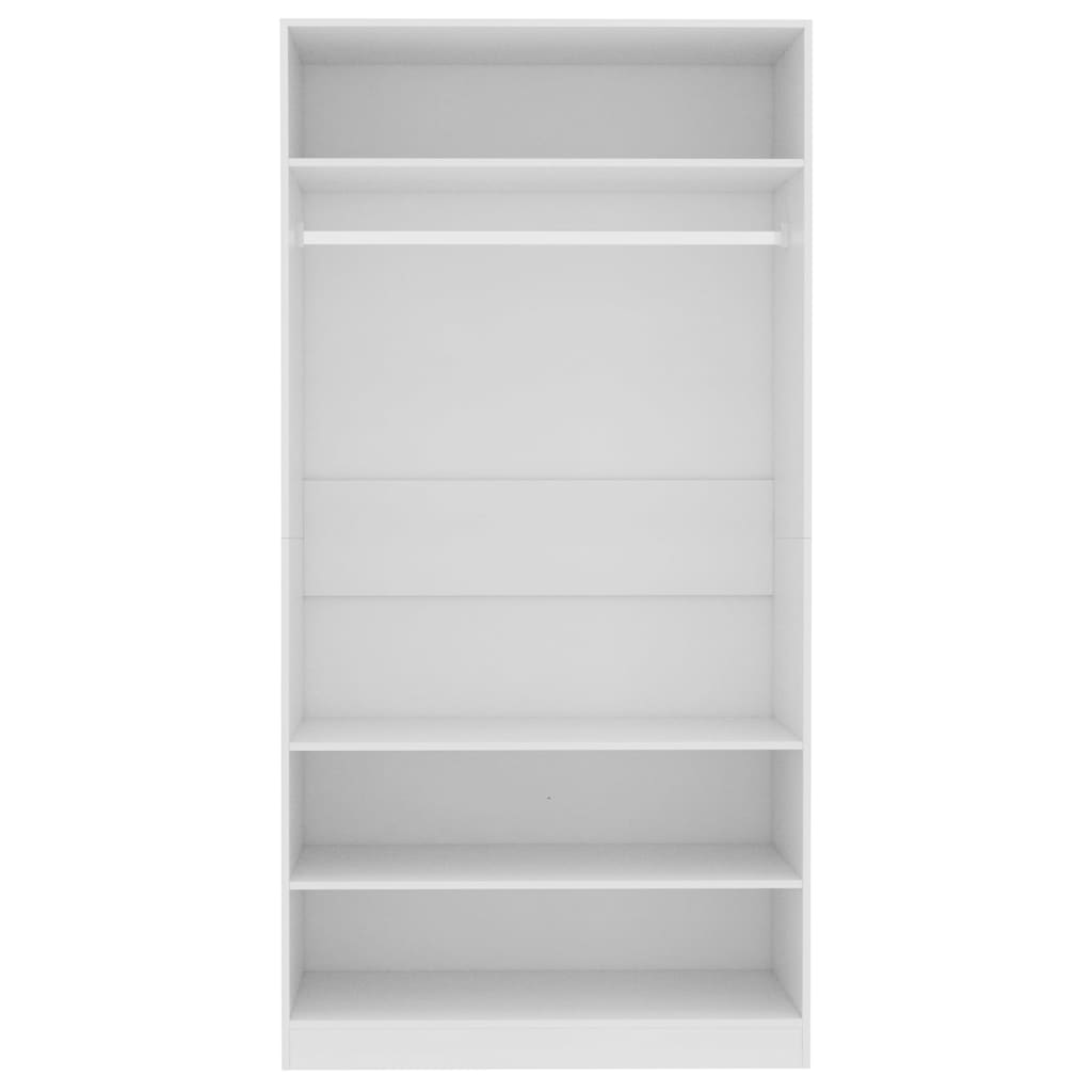 Roupeiro 100x50x200 cm derivados de madeira branco