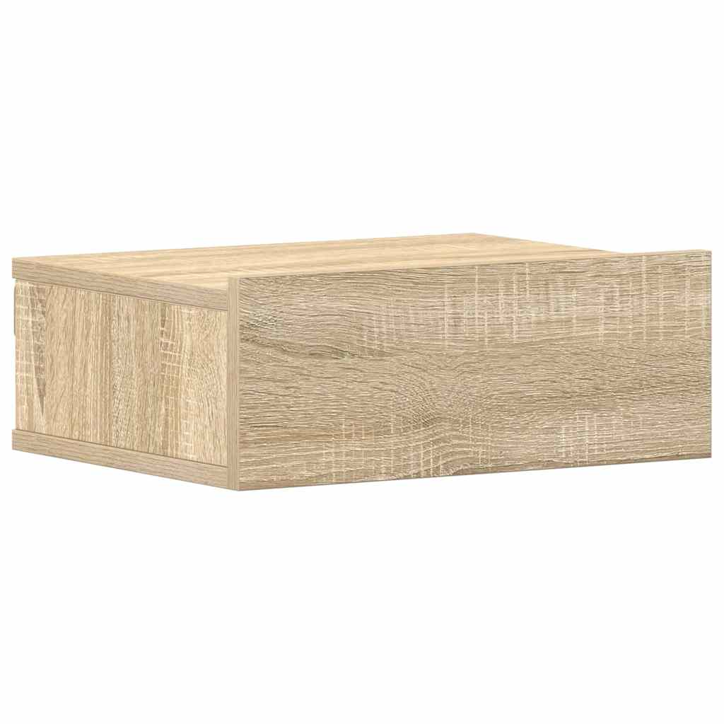 Mesa cabeceira suspensa 2 pcs derivados madeira carvalho sonoma