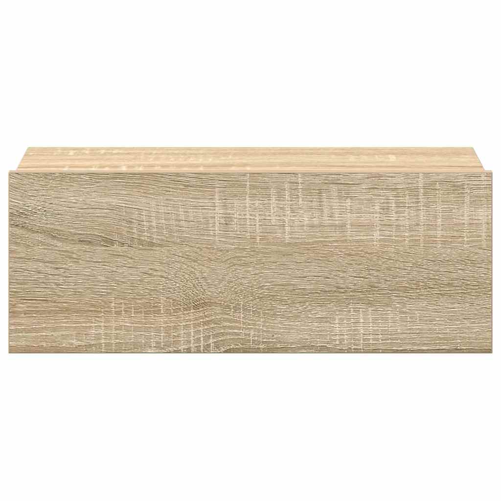 Mesa cabeceira suspensa 2 pcs derivados madeira carvalho sonoma