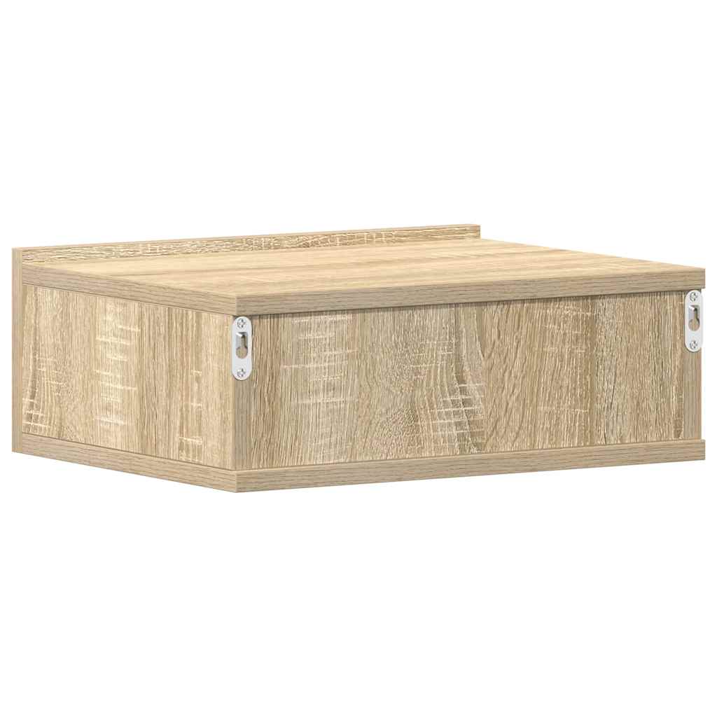 Mesa cabeceira suspensa 2 pcs derivados madeira carvalho sonoma