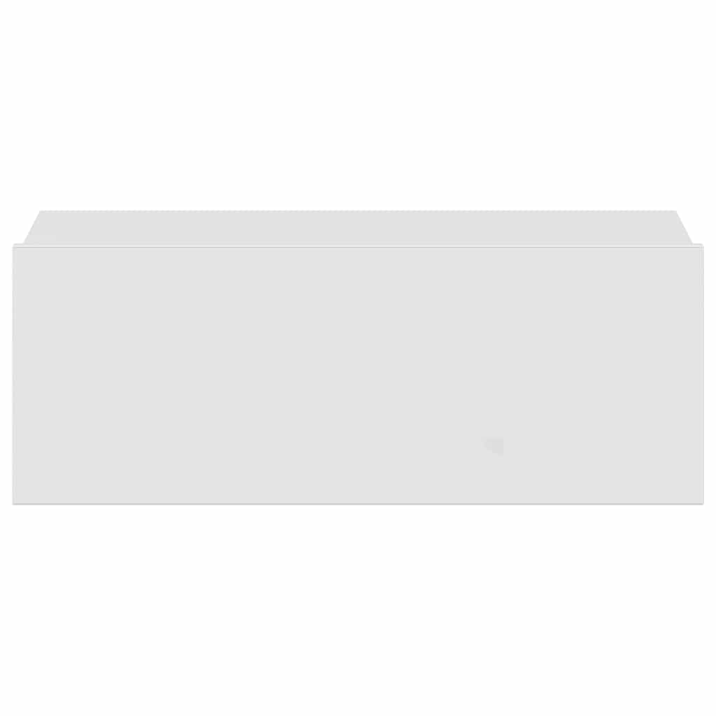 Mesas de cabeceira suspensas 2 pcs 40x30x15 cm branco brilhante