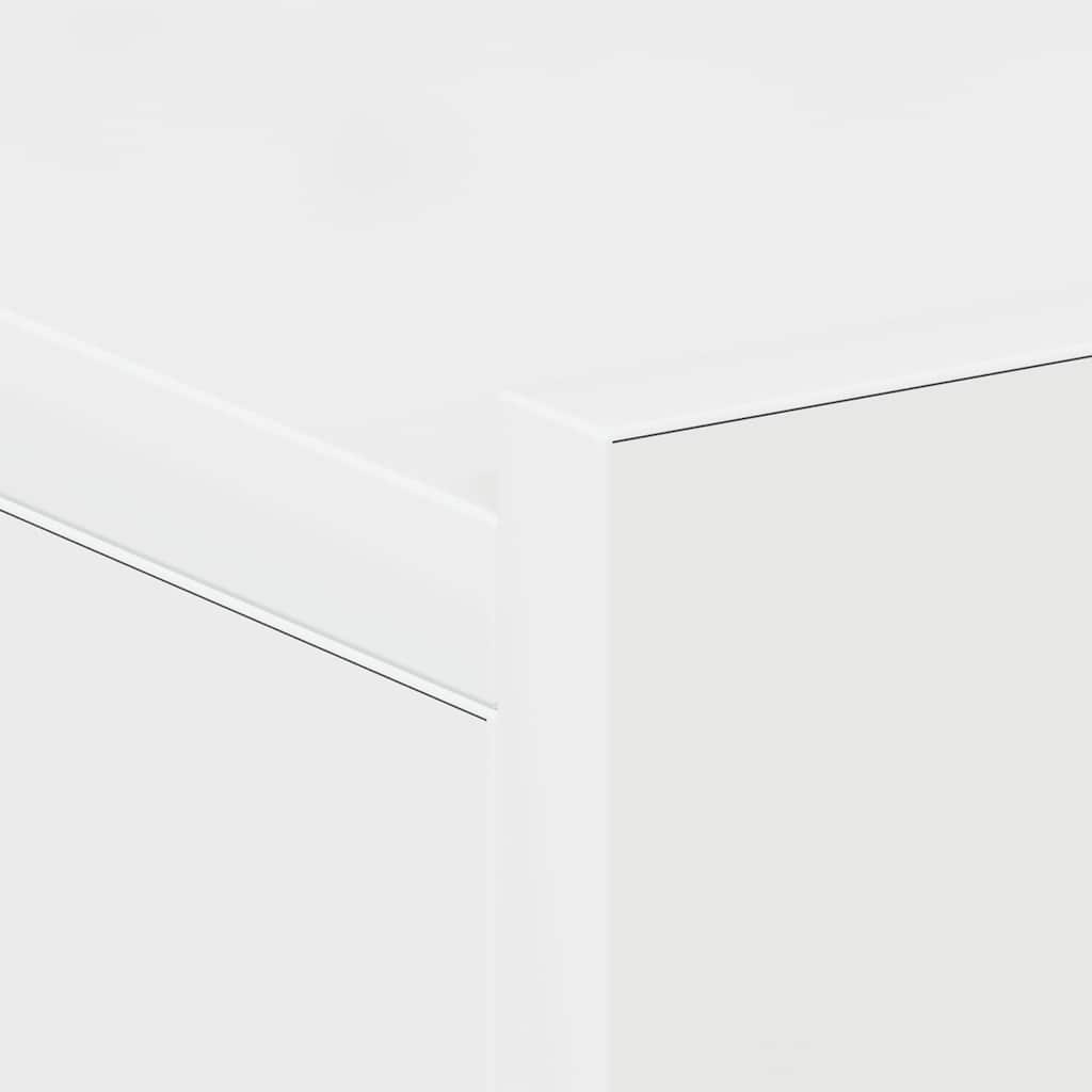 Mesas de cabeceira suspensas 2 pcs 40x30x15 cm branco brilhante