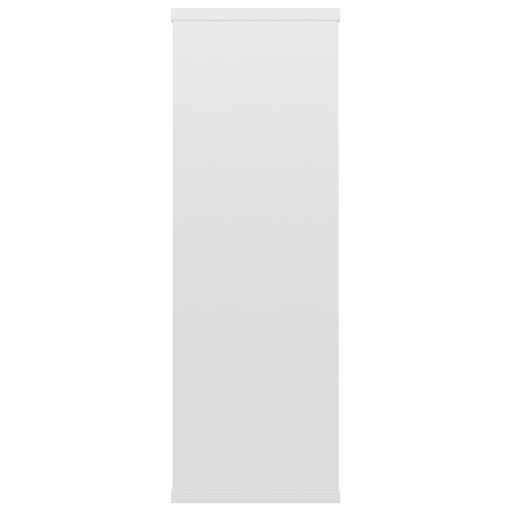 Prateleiras de parede derivados de madeira branco brilhante