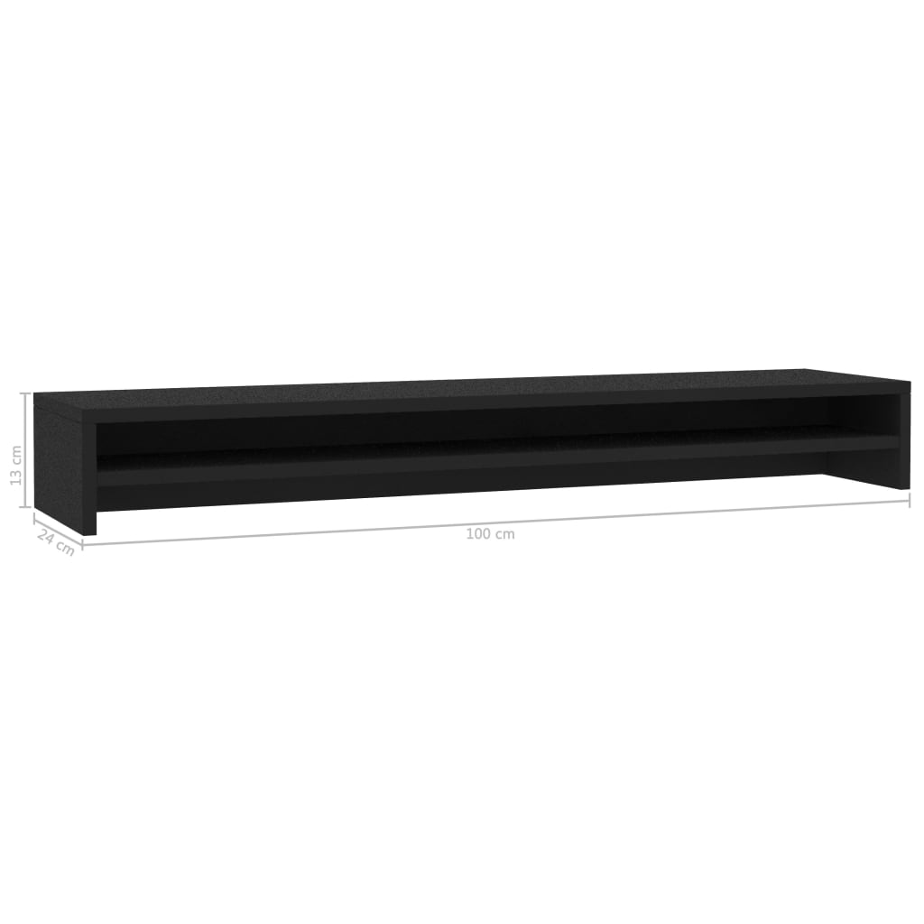 Suporte para monitor 100x24x13 cm derivados de madeira preto