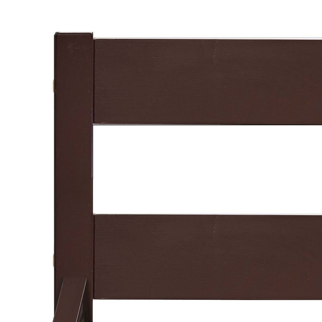 Estrutura de cama 100x200 cm pinho maciço castanho-escuro