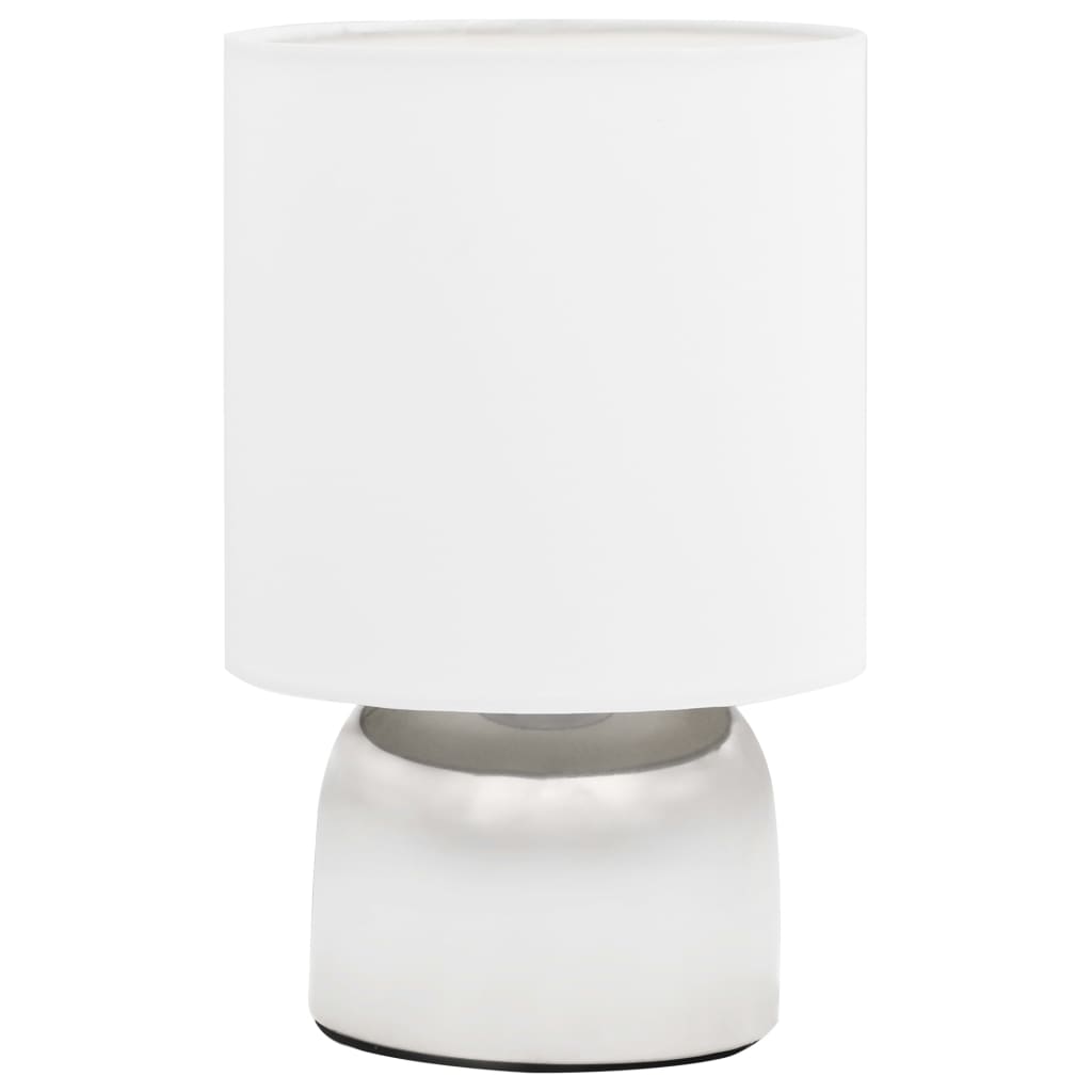 Candeeiros de secretária ativados por toque 2 pcs branco E14