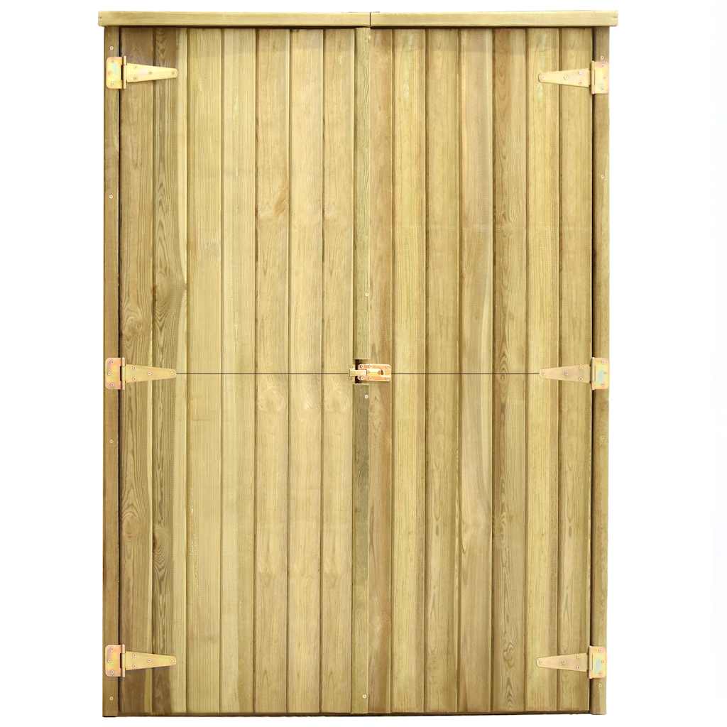 Abrigo p/ ferramentas de jardim 123x50x171 cm pinho impregnado