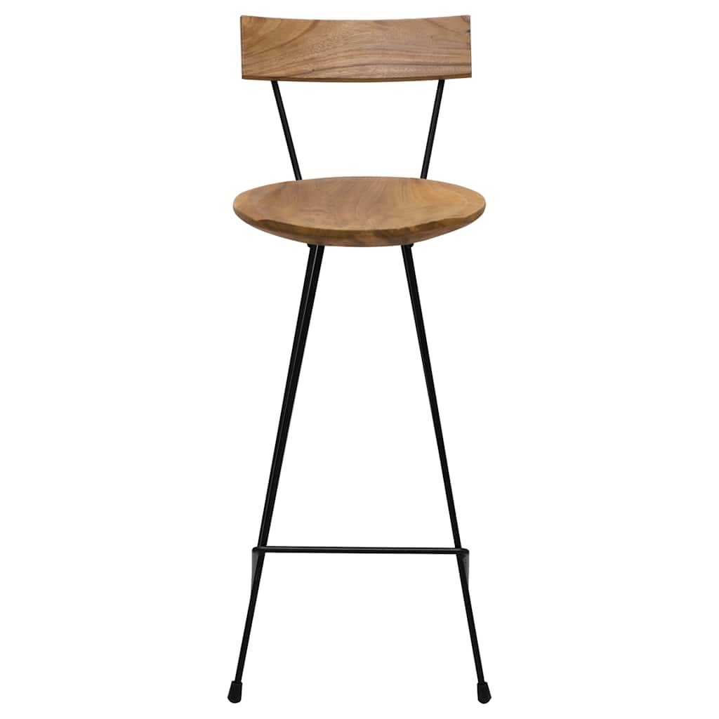Bancos de bar 2 pcs madeira de teca maciça