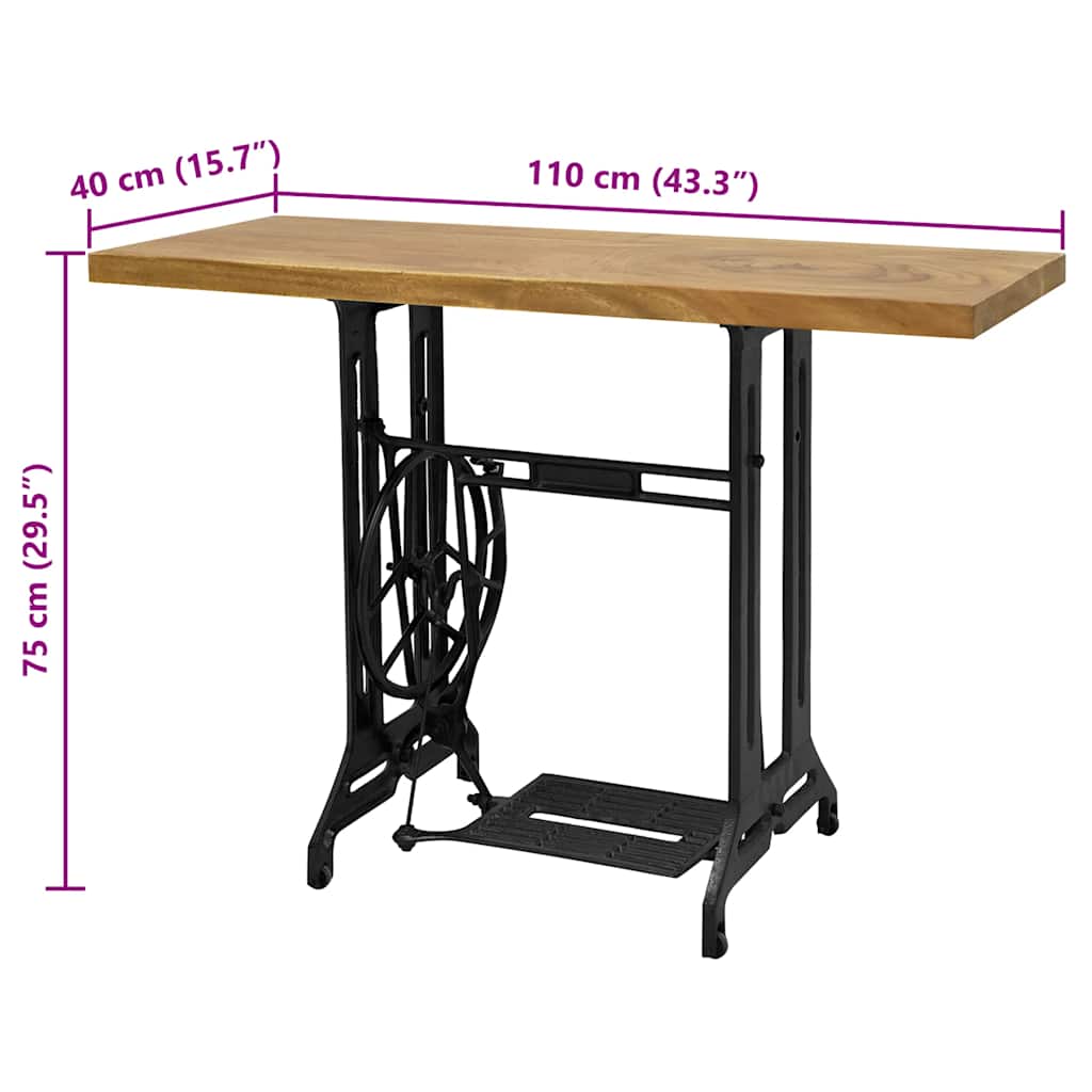Mesa consola máquina de costura 110x40x75 cm