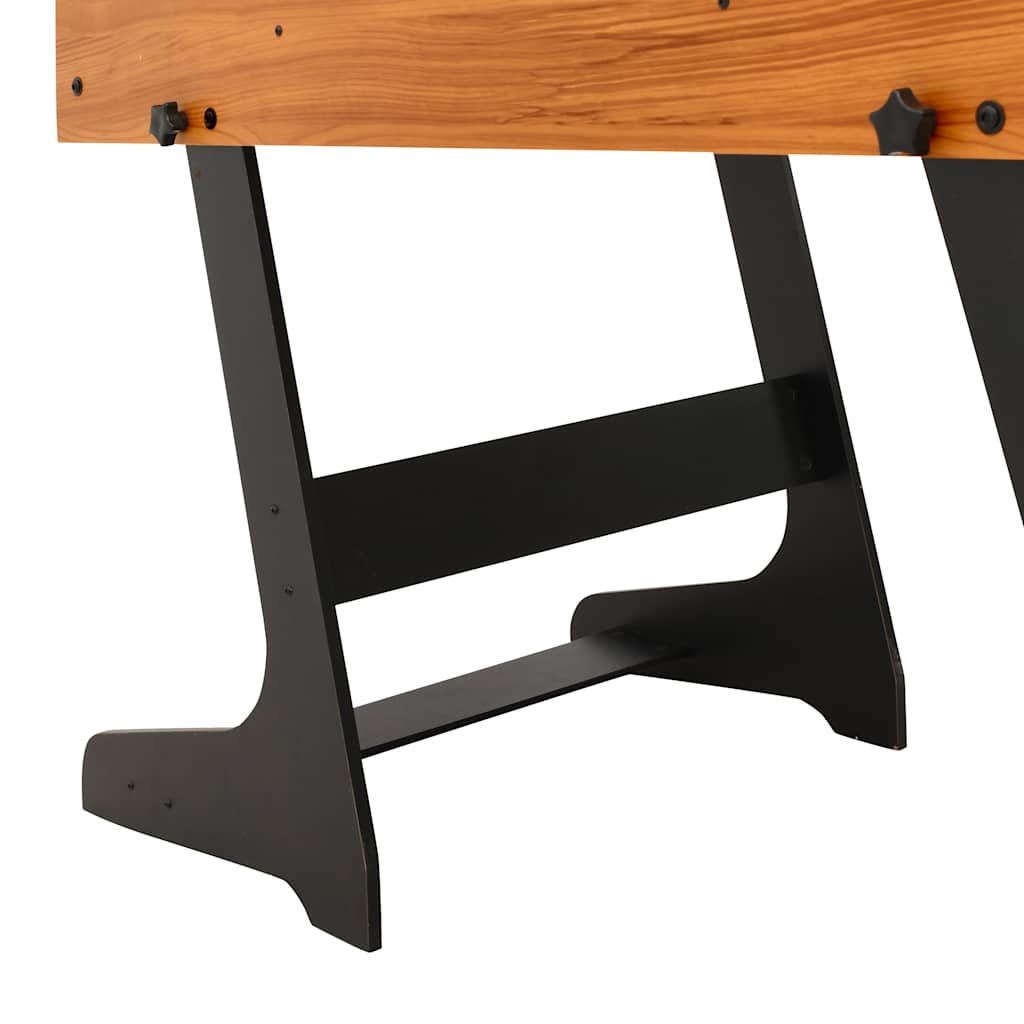 Mesa de matraquilhos dobrável 121x61x80 cm castanho-claro
