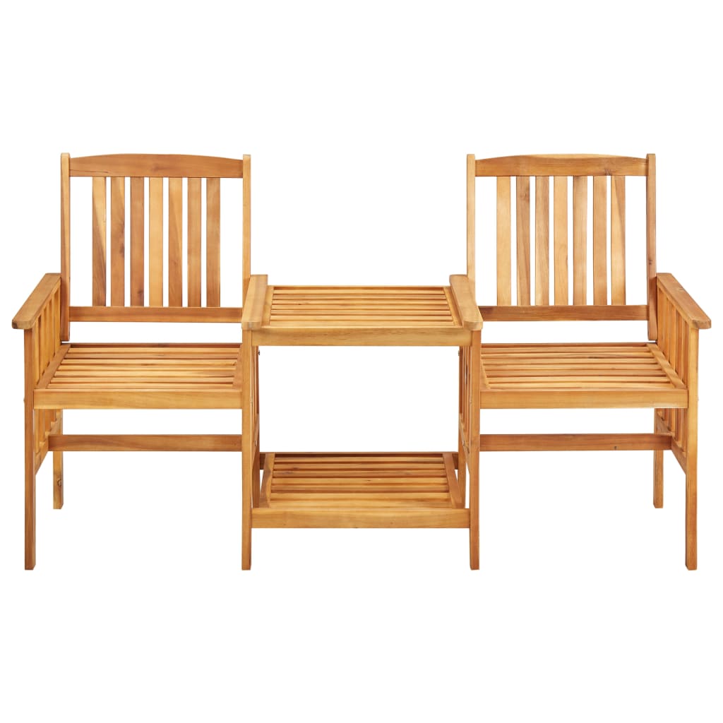 Cadeiras de jardim c/ mesa de centro 159x61x92 cm acácia maciça
