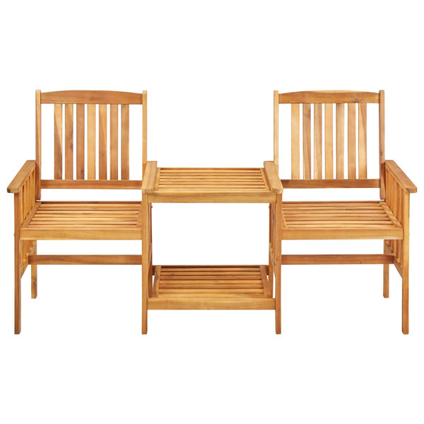 Cadeiras de jardim c/ mesa de centro 159x61x92 cm acácia maciça