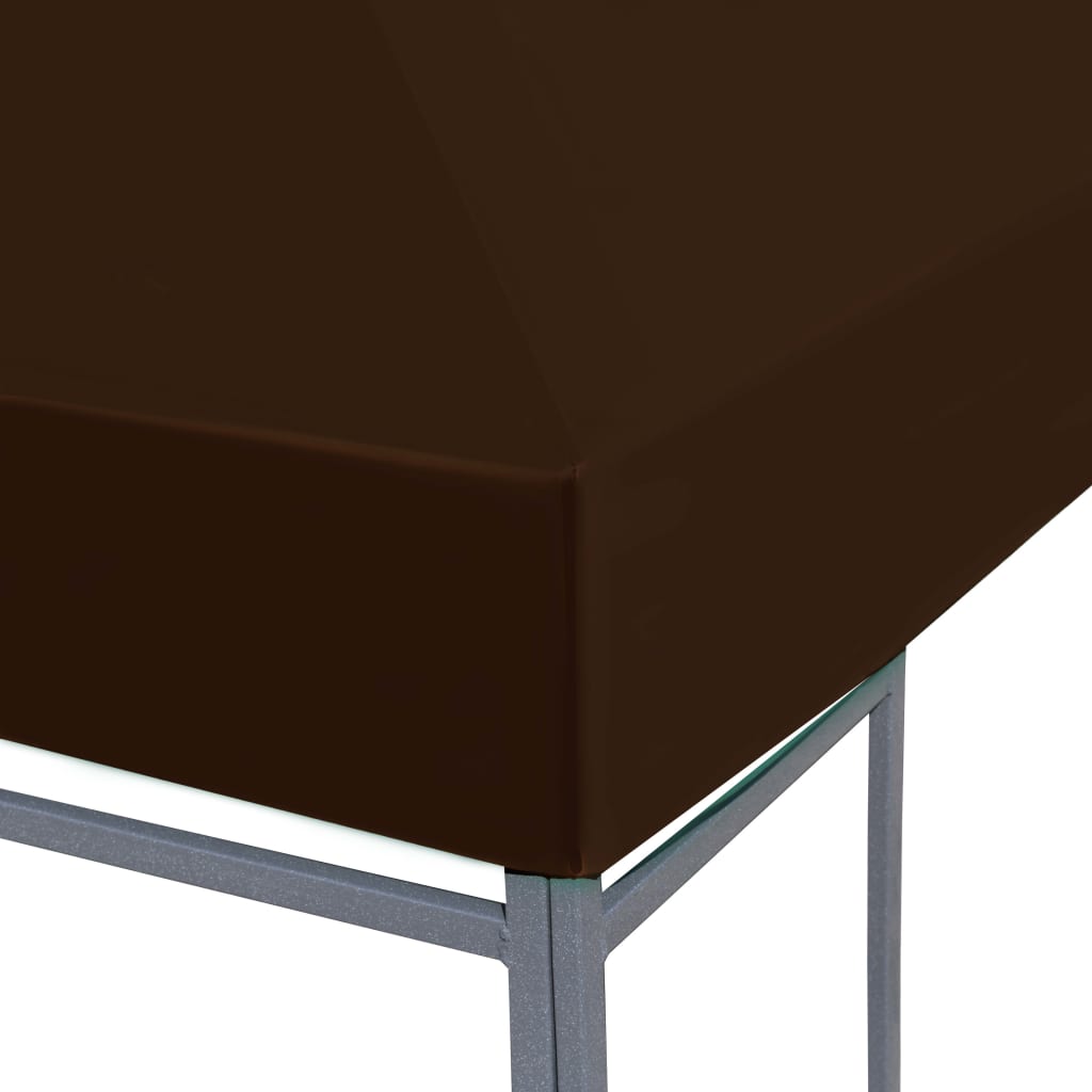 Cobertura de gazebo 310 g/m² 3x4 m castanho