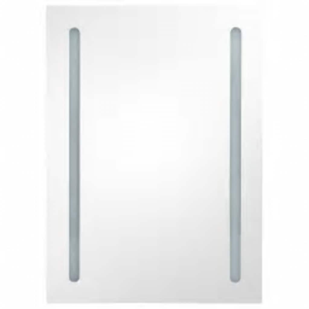 Armário espelhado para casa de banho com LED 50x13x70 cm