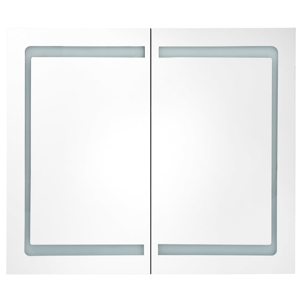 Armário espelhado para casa de banho com LED 80x12,2x68 cm