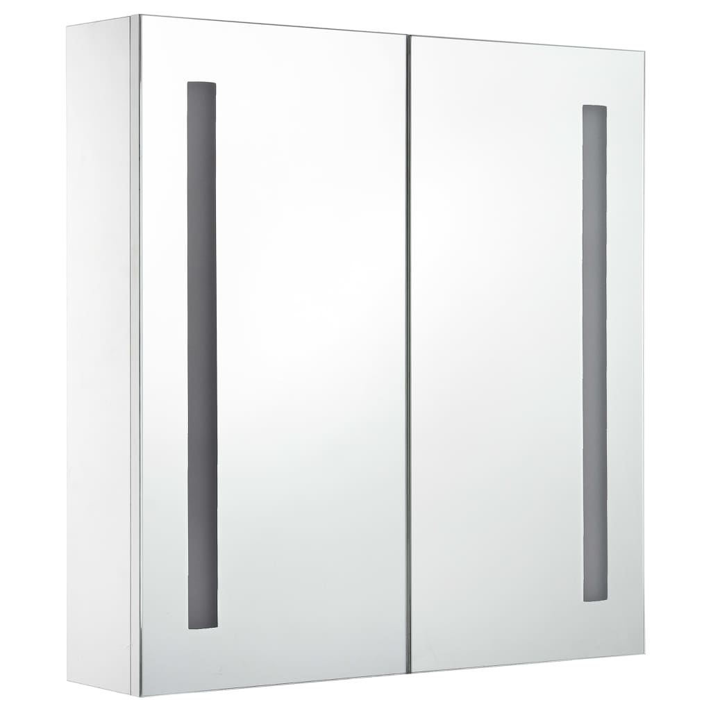 Armário espelhado para casa de banho com LED 60x14x62 cm