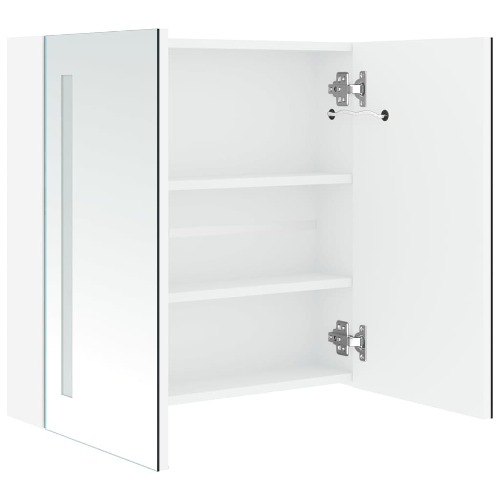 Armário espelhado para casa de banho com LED 60x14x62 cm